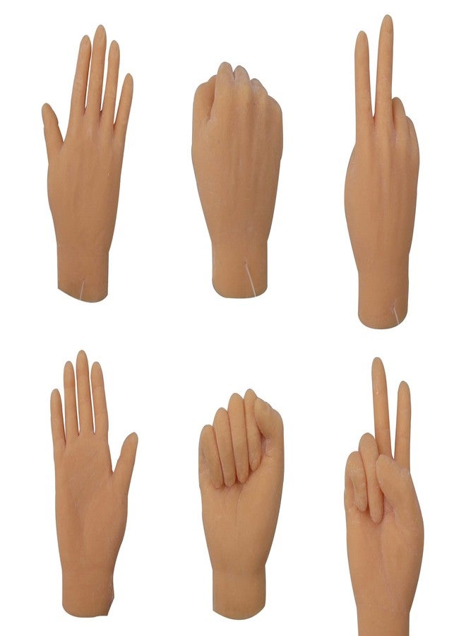 ذا جاج مجموعة ألعاب TheGag Finger-Hands، لعبة حجر ورقة مقص، 6 قطع، قطعتان من كل نوع، دمى أصابع صغيرة ناعمة الملمس، واقعية الملمس، هدية صغيرة مضحكة، هدية مثالية للأطفال، أشياء غريبة حقًا - Image 1